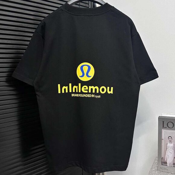 NWT Lululemon Letter Print Short-Sleeve Black - Picture 5 of 11